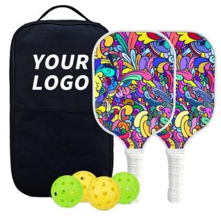 Glass Fiber Pickleball Racket with White Edge USAPA Approved Glass Fiber Light Sport Pickleball Paddle