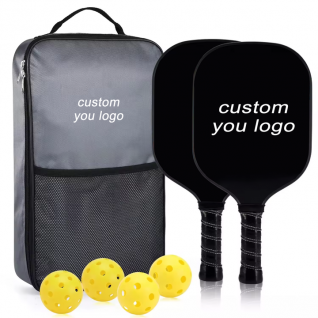 USAPA Approved Black Carbon Fiber Custom logo pp Honeycomb Core Comfort Handle Strength Pickleball Paddle