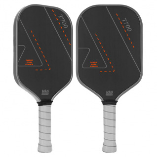 T700 Textured Carbon Fiber White Handle Portable Sports Thermoformed Pickleball Paddle