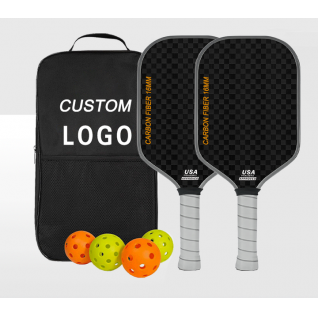 Quick Custom Sports 16mm Core Pickleball Rackets Carbon Fiber Fabric Texture Anti-slip Durable Pickleball Paddle