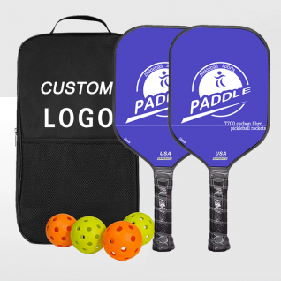 Custom Logo Carbon Friction Surface 14cm Paddle Grip 16mm PP Core Edge Guard Kinetic Pickleball Paddle