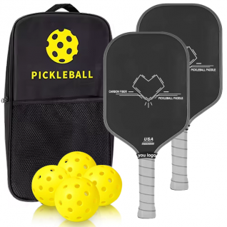Usapa Pop Elongate Paddle Rackets Carbon Friction Surface Custom logo 14mm 16mm Carbon Fiber Pickleball Paddle