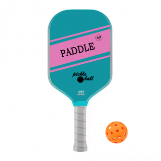 New Pop Sports Paddle Rackets Set of 2 Paddle White Handle 16mm T700 Carbon Fiber Surface Wholesale OEM Pickleball Paddle