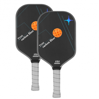 Usapa Popular Paddle Rackets Custom LOGO Foam Inject Edge Black Grip Composite Carbon Fiber Pickleball Paddle