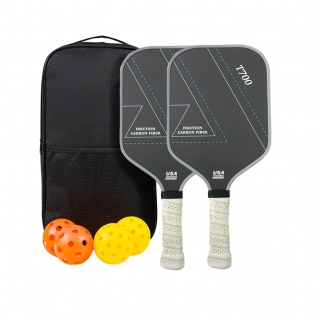 Wholesale Custom Printing T700 Carbon Fiber Pickleball Paddles 16mm Thickness Gray Adults