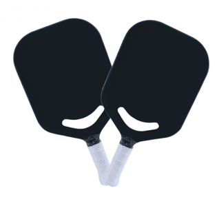 Open Throat Black Carbon Fiber Pickleball Paddle Heat Formed Custom Shape T700 Carbon Fiber Pckleball Racket