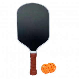 Custom Hybrid Head Pickle Paddle Orange PU Comfortable 14cm Handle Frosted Surface Pro Pickleball Paddle