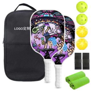 Paddle Pickleball PP Honeycomb Custom Logo 10mm Thick Fiberglass Pickleball Pickleball Paddle