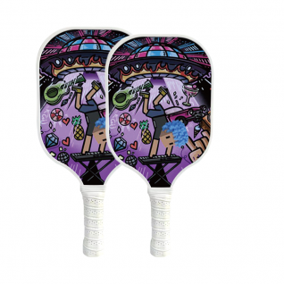 PP Honeycomb Core Glass Fiber Pickleball Paddle Purple Pattern White Guard Pickling Paddle