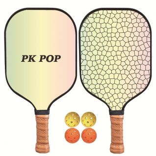 Pickleball Paddle Professional Sports Yellow Honeycomb Pattern Pickleball Rackets with Black Edge