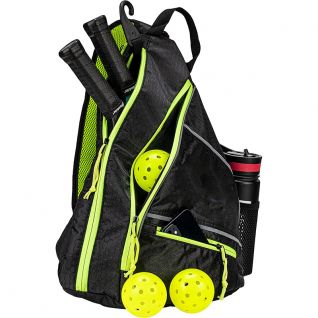 Black Single Shoulder Pickleball Bag Tennis Racquet Sports Single Shoulder Bag Outside Waterproof Sports Oxford Cloth Bag