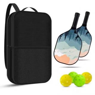 Large Capacity Portable Pickleball Table Tennis Racket Bag Square Pickleball Racket Cover Square Pickleball Bag Portable