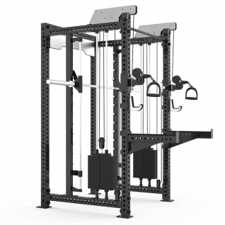 High Quality Commercial Smith Machine Power Cage Squat Rack Multi Function Cable Crossover Trainer Gantry Rack Strength Exercise