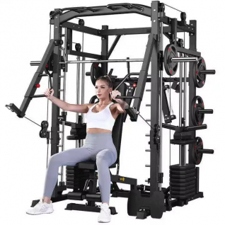 Factory Professional Smith Machine Power Cage Gym Bird Gantry Home Squat Rack Comprehensive Trainer Cable Crossover Machine