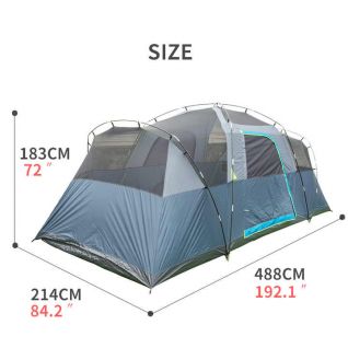 Large Rainproof Outdoor Camping Tent, 10 Person Tent, Independent Tent Design, Ventilated Breathable Outdoor Tent