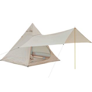 Outdoor Double Layers Pyramid Indian Tent Waterproof Camping Tent for 1-2 Person Camping