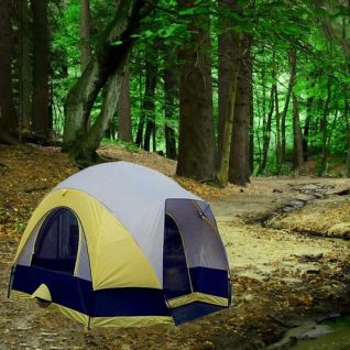 Large Family Canvas Tentscamping Hiking Camping Tent 6 Person Camp Tent Outdoor Roof 4 Season Pop up