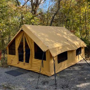 Quality Inflatable Camping Tent House 8 Person Outdoor Tents for Camping Waterproof Easy Setup Canvas Hot Tent with Stove Jack