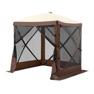 Pop up Gazebo Tent, Pop-Up Tent 4 Sided Canopy Sun Shelter with 4 Removable Privacy Wind Cloths & Mesh
