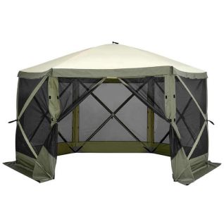 12ft*12ft Hexagonal Folding Pop-up Tent Outdoor Garden Gazebo for Camping