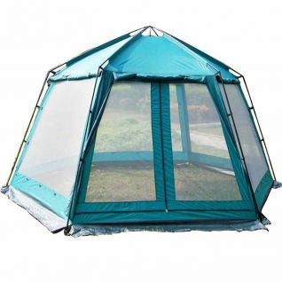 High Quality Portable Mobile Hexagonal Gazebo 6-Person Outdoor Grow Box Tent for Mushrooms Oxford Fabric for Camping
