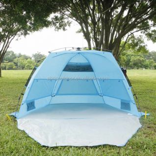 UV50+ Pop-up Beach Tent for Camping Offers Sun Shelter for 3-4 People