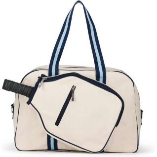 Custom Luxury PU Leather Duffle Gym Sport Racquet Carry Bag Crossbody Tote Women Pickleball Paddle Bag