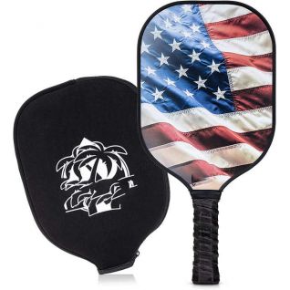 Graphite Pickleball Paddle with Cover, Meets USAPA Specs Built for High Performance Unique UV Printing Method on Toray T700 Tiny