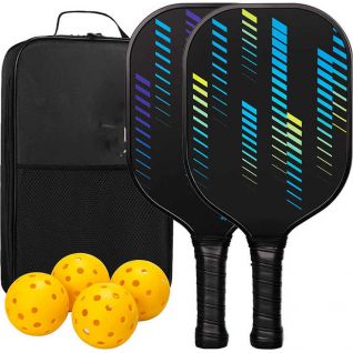 Pickleball Paddles Gift, Fiberglass Face and Advanced Polypropylene Honeycomb, Beginners & Intermediate Player