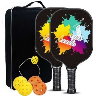 China Factory Price USAPA Approved Lightweight Pickleball Paddles Set Strong Fiberglass Face Polypropylene Honeycomb Core
