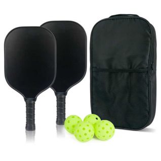 Custom Carbon Fiber Graphite Pickleball Paddle Set with Carry Bag for Sports & Entertainment