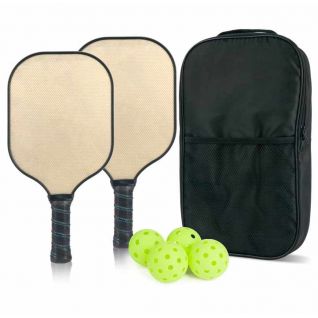 Customized Professional Usage 2025 New Fiberglass Pickleball Racket Set of 2 Paddles 4 Pickleballs