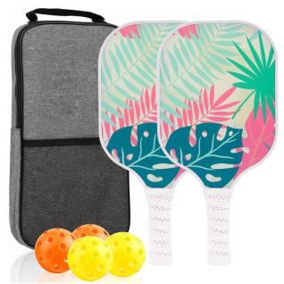 Custom Set of 2 Carbon Fiber Pickleball Paddles 4 Glass Fibre Pickleball Paddles