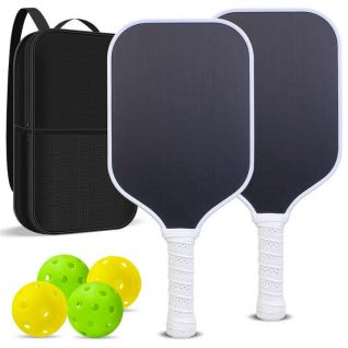 Lightweight Custom Graphite Surface Toray Carbon Fiber 16mm 2 Racket 4 Pickleball Paddle Set With Portable Bag