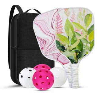 USAPA Approved Pickleball Paddles Fiberglass Surface Customizable 14mm 16mm Thickness Entertainment Pickleball Set