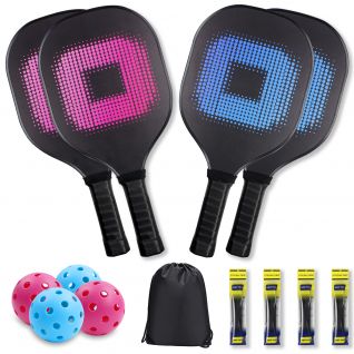 High Performance Balls 9-ply Basswood Cushion Grip Pickleball Racket With Carry Bag Pickleball Paddle