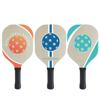 Cheap OEM Pickle Ball Racket Wooden Surface Paddles Rackets With Cover Bag Kids Sport Pickleball Paddle
