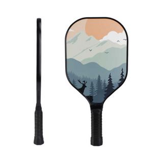 Custom Design Grip Color Wood Paddle Tennis Rackets With Anti-slip Sweat-absorbing Grip Pickleball Paddle