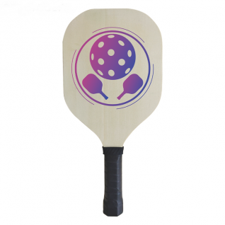 Cheap Price Wood Pickleball Paddle Silk Printing Customer Design Wooden Paddle Racket