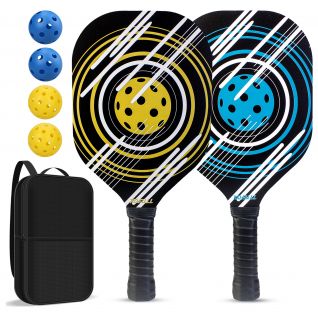 Cheap Price UV Printing Wood Pickleball Paddle Sets With 4 Pickleball 1 Carry Bag Customized Pickleball Racket