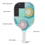 Custom Children's Carbon Fiber Glass Fiber Pickleball Paddle Small Size Special Racket Grip Patterns Outdoor Usage Kids' PP